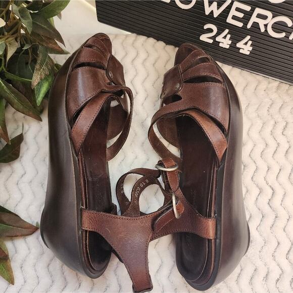 ROBERT CLERGERIE PLATFORM BROWN SANDAL SIZE 9 - Picture 7 of 9